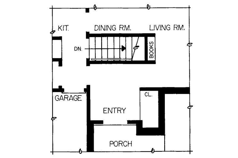 Architectural House Design - Floor Plan - Other Floor for Tudor House Plan #72-663 - 2 bed, 1.5 bath
