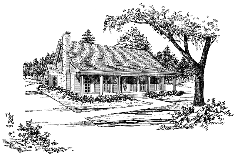 House Plan Design - Country Exterior - Front Elevation Plan #406-9624