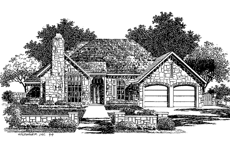 House Blueprint - Country Exterior - Front Elevation Plan #310-1211
