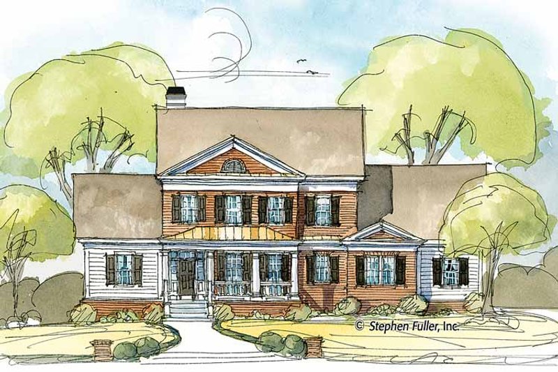Home Plan - Exterior - Front Elevation 3 for Colonial House Plan #429-401 - 3 bed, 3.5 bath