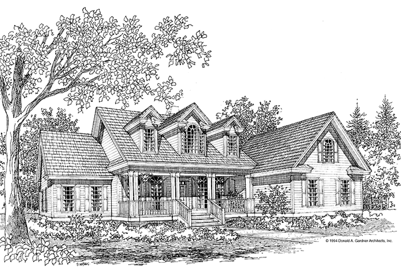 Dream House Plan - Exterior - Front Elevation 3 for Country House Plan #929-218 - 4 bed, 3 bath