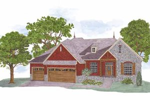 House Blueprint - Country Exterior - Front Elevation Plan #950-4