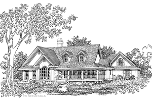 Country Exterior - Front Elevation Plan #929-266