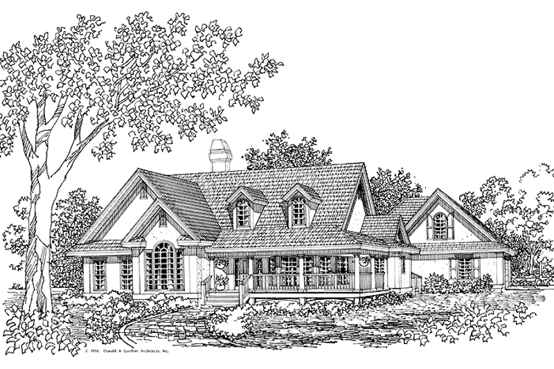 Architectural House Design - Country Exterior - Front Elevation Plan #929-266