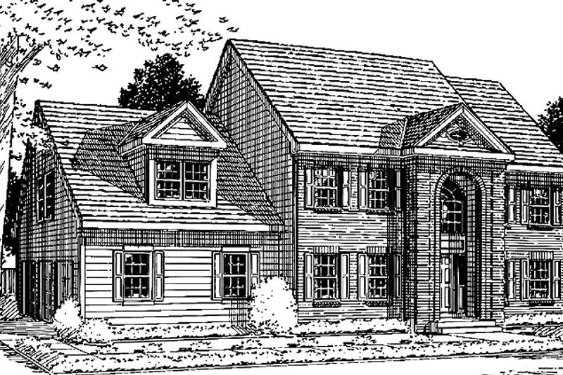 House Design - Colonial Exterior - Front Elevation Plan #1029-37
