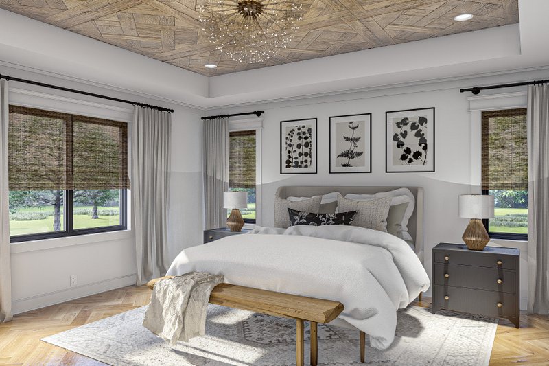 House Blueprint - Interior - Master Bedroom for Modern House Plan #455-615 - 4 bed, 3.5 bath