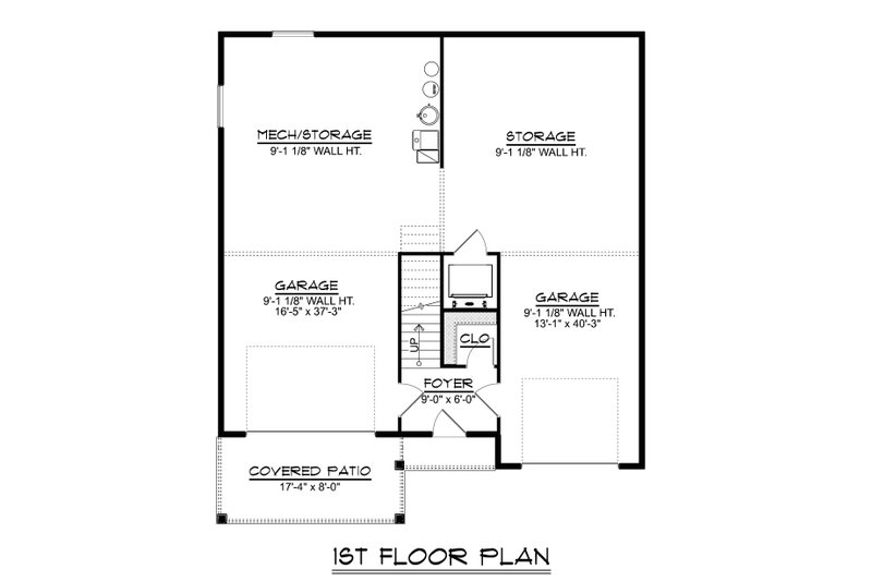 Architectural House Design - Floor Plan - Main Floor for Farmhouse House Plan #1064-171 - 3 bed, 2 bath