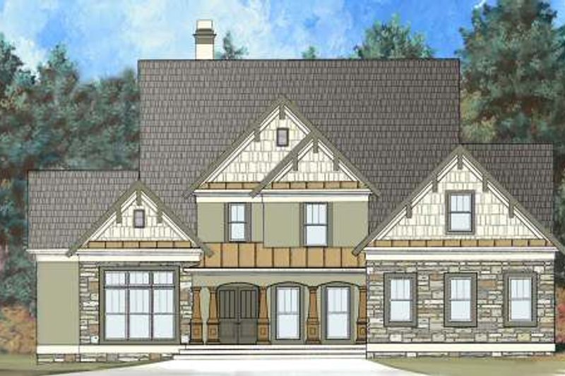 Architectural House Design - Craftsman Exterior - Front Elevation Plan #119-333