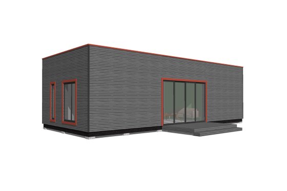 Exterior - Front Elevation for Modern House Plan #549-29 - 2 bed, 2 bath
