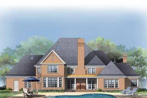 Exterior - Rear Elevation for Traditional House Plan #929-284 - 4 bed, 3.5 bath