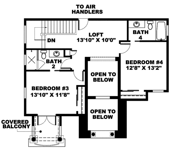 Dream House Plan - Mediterranean Floor Plan - Upper Floor Plan #1017-148