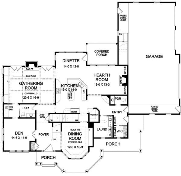 Architectural House Design - Country Floor Plan - Main Floor Plan #328-369