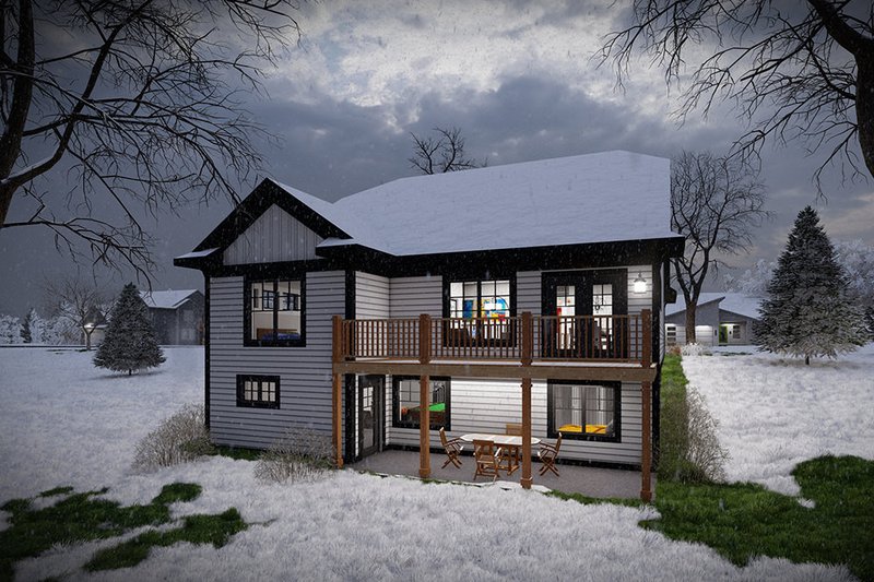 House Design - Exterior - Rear Elevation for Craftsman House Plan #70-1513 - 3 bed, 3 bath