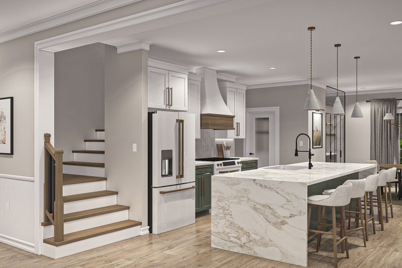 House Blueprint - Interior - Kitchen for Modern House Plan #455-504 - 4 bed, 4 bath