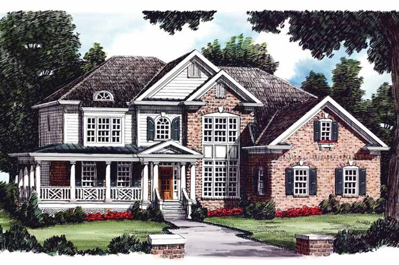 Home Plan - Exterior - Front Elevation 8 for Country House Plan #927-737 - 5 bed, 4 bath