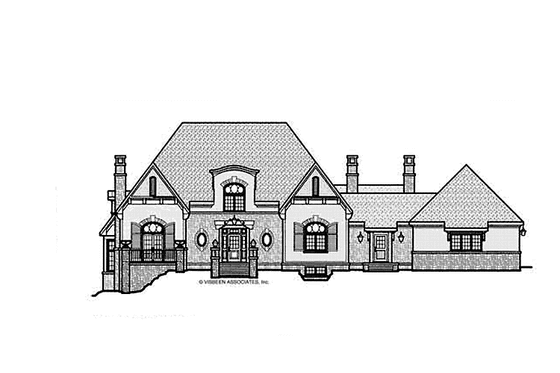 Exterior - Front Elevation 4 for European House Plan #928-29 - 3 bed, 3 bath