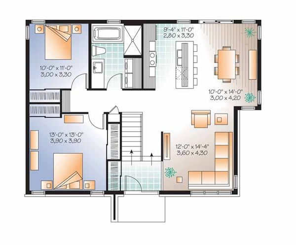 Contemporary Floor Plan - Main Floor Plan #23-2523