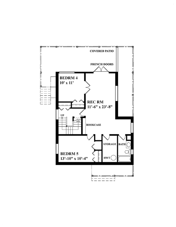 Home Plan - Traditional Floor Plan - Lower Floor Plan #118-149