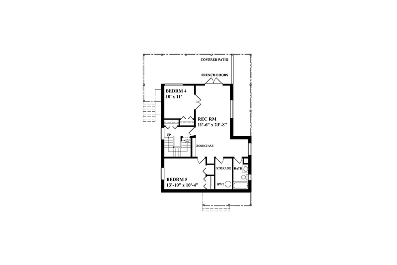 Home Plan - Floor Plan - Lower Floor for Traditional House Plan #118-149 - 5 bed, 3 bath