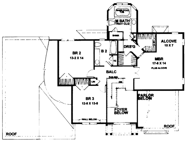 House Design - Traditional Floor Plan - Upper Floor Plan #328-168
