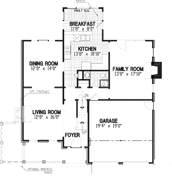 House Plan Design - Country Floor Plan - Main Floor Plan #953-96