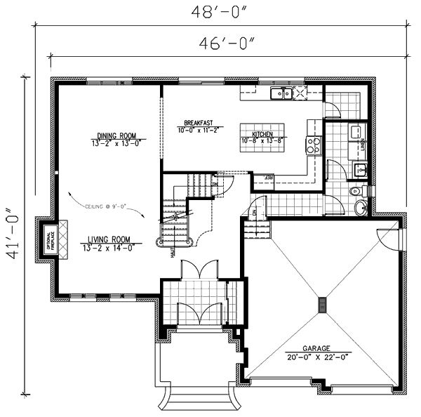 European Floor Plan - Main Floor Plan #138-252