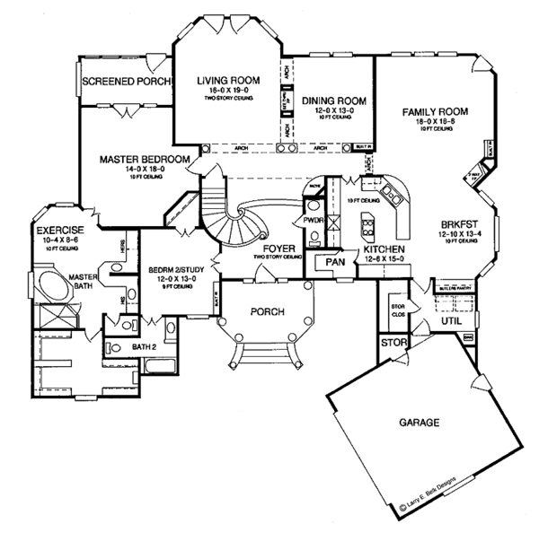 Dream House Plan - Mediterranean Floor Plan - Main Floor Plan #952-80