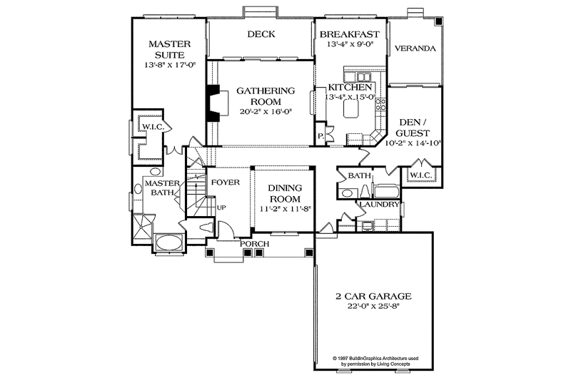 Dream House Plan - Floor Plan - Main Floor for Craftsman House Plan #453-157 - 4 bed, 3 bath