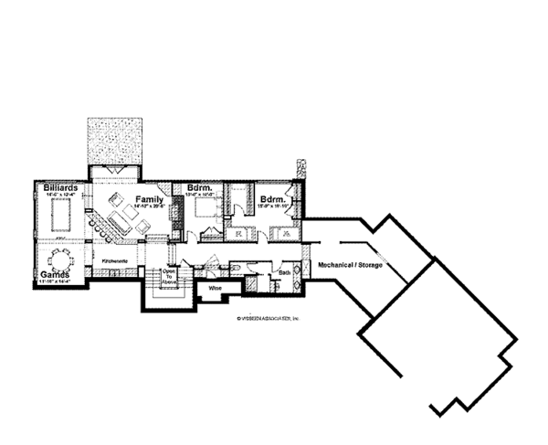 Home Plan - Craftsman Floor Plan - Lower Floor Plan #928-227