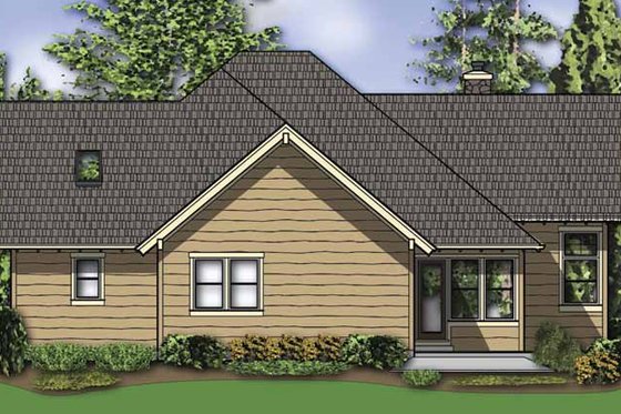 Exterior - Rear Elevation for Craftsman House Plan #48-862 - 3 bed, 3.5 bath