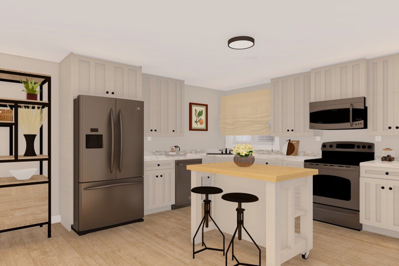 House Blueprint - Interior - Kitchen 1 for Craftsman House Plan #1060-171 - 2 bed, 2 bath