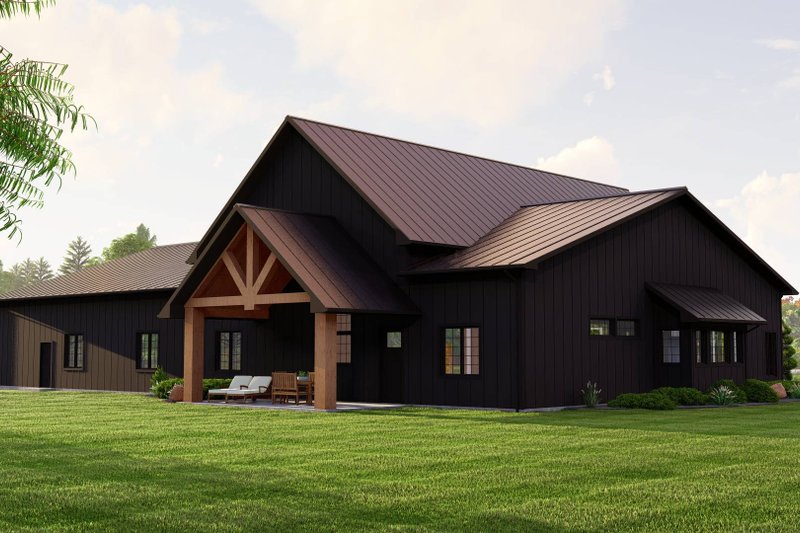Architectural House Design - Exterior - Rear Elevation for Country House Plan #1064-244 - 3 bed, 2.5 bath
