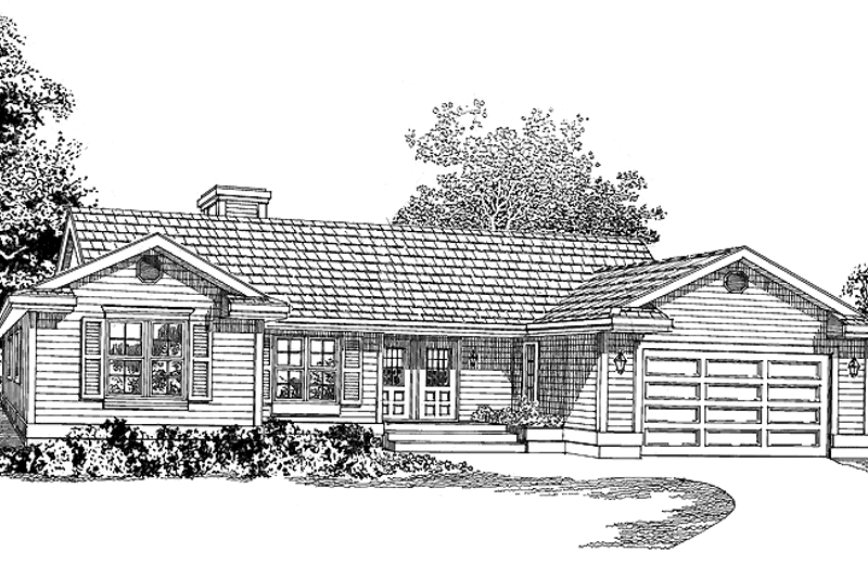 Architectural House Design - Country Exterior - Front Elevation Plan #47-760