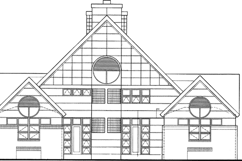 Home Plan - Exterior - Rear Elevation for Contemporary House Plan #320-953 - 3 bed, 4.5 bath