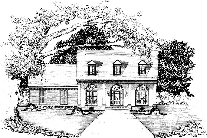 Home Plan - Classical Exterior - Front Elevation Plan #36-579