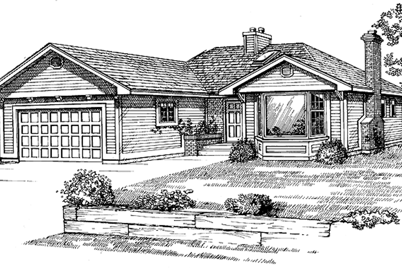 Architectural House Design - Craftsman Exterior - Front Elevation Plan #47-689