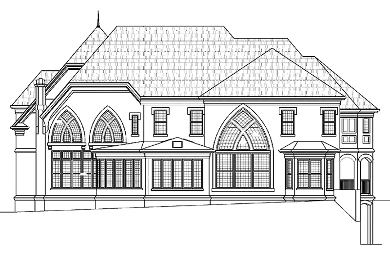 Home Plan - Exterior - Rear Elevation for Country House Plan #119-409 - 5 bed, 4 bath