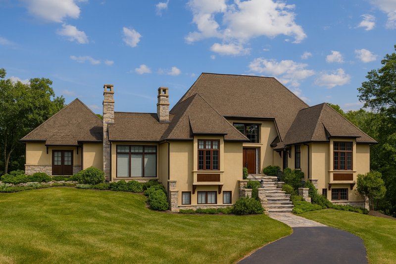 Home Plan - Exterior - Rear Elevation for European House Plan #928-29 - 3 bed, 3 bath