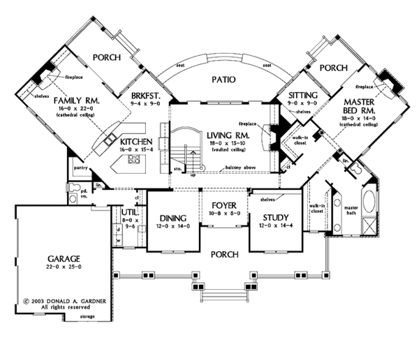 Craftsman Floor Plan - Main Floor Plan #929-361