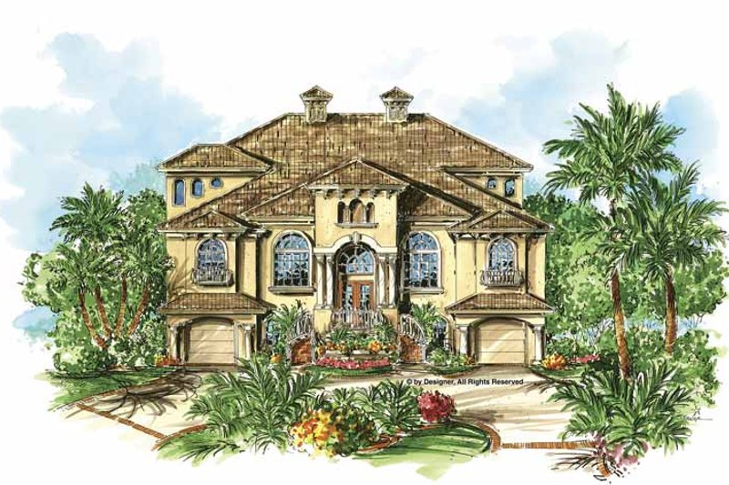 Home Plan - Mediterranean Exterior - Front Elevation Plan #1017-94