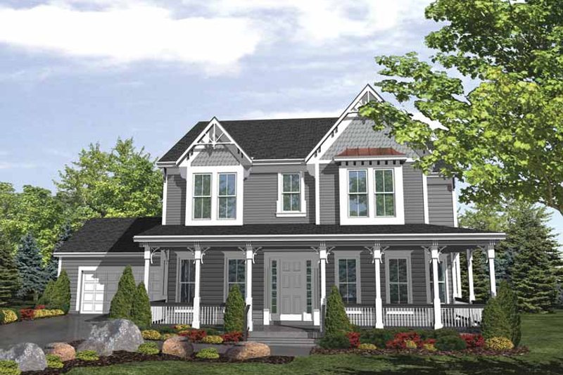 Home Plan - Exterior - Front Elevation 3 for Traditional House Plan #320-989 - 3 bed, 3 bath