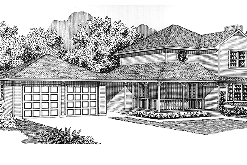 Home Plan - Country Exterior - Front Elevation Plan #320-1009