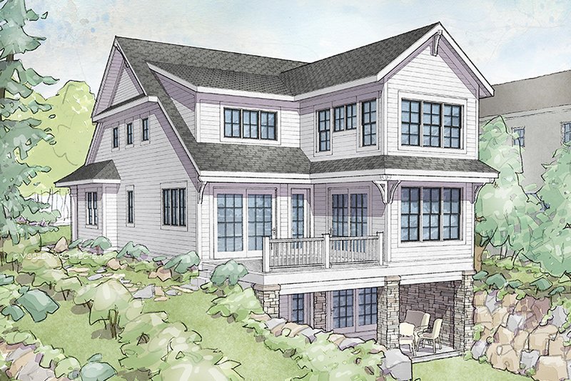 Architectural House Design - Exterior - Rear Elevation for Traditional House Plan #928-286 - 3 bed, 3 bath