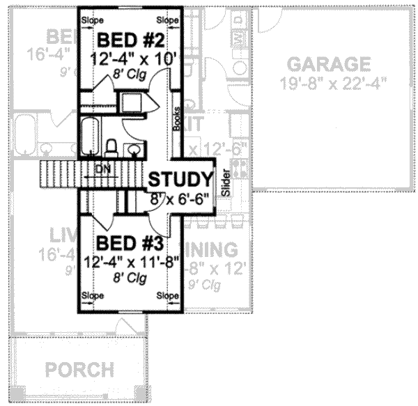 Home Plan - Craftsman Floor Plan - Upper Floor Plan #20-1882