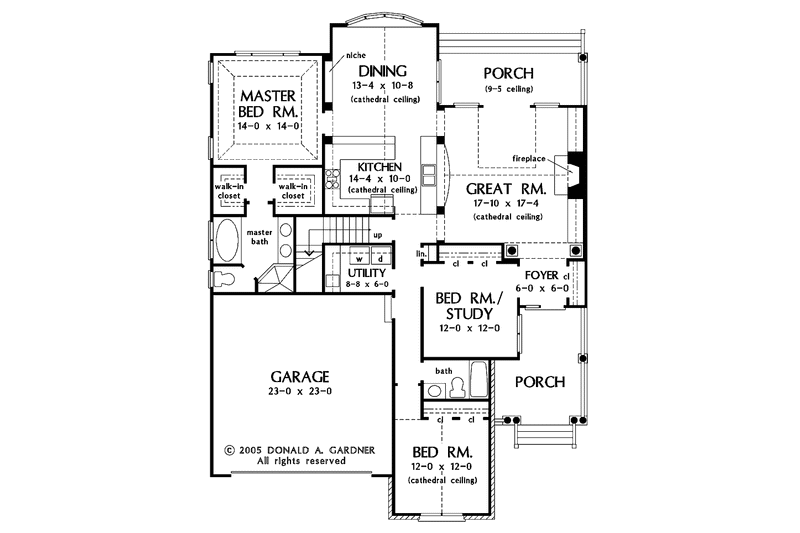 Home Plan - Floor Plan - Main Floor for Country House Plan #929-784 - 3 bed, 2 bath