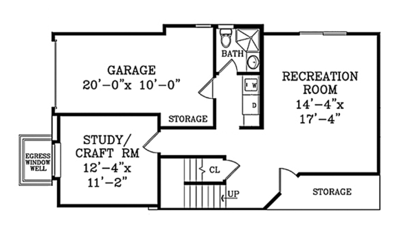 Architectural House Design - Craftsman Floor Plan - Lower Floor Plan #314-283