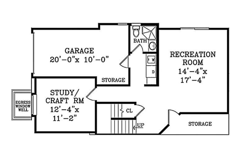 Home Plan - Floor Plan - Lower Floor for Craftsman House Plan #314-283 - 3 bed, 3.5 bath