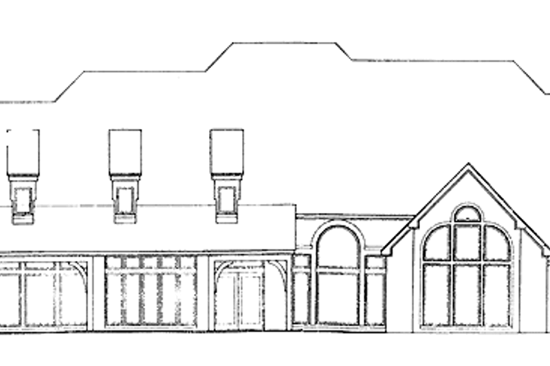 Dream House Plan - Exterior - Rear Elevation for European House Plan #310-1057 - 4 bed, 4.5 bath