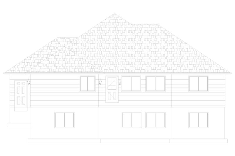 Dream House Plan - Exterior - Rear Elevation 1 for Ranch House Plan #1060-267 - 3 bed, 2 bath