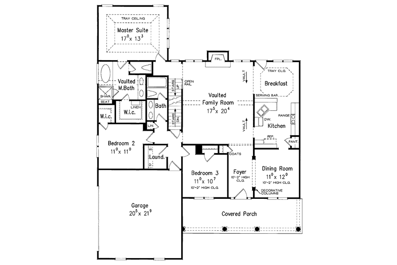 Home Plan - Floor Plan - Main Floor for Country House Plan #927-670 - 3 bed, 2 bath